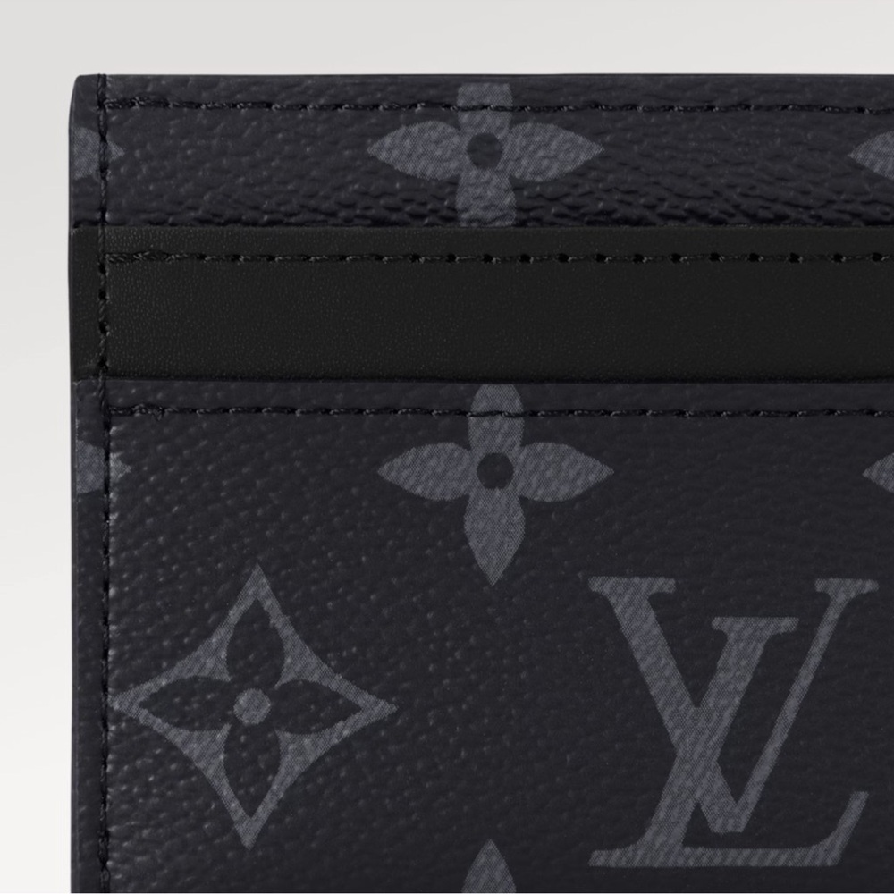 Louis Vuitton double card holder Monogram Eclipse - Picture 6 of 12